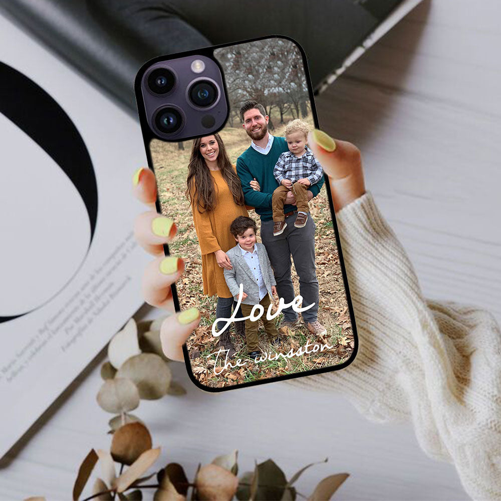 Custom Phone Case by Upload your photo & Enter your text - Gift for you, friend, sister, brother, family, memorial, couple, lover , pet, dog, cat Personalize your Phone case luxury.