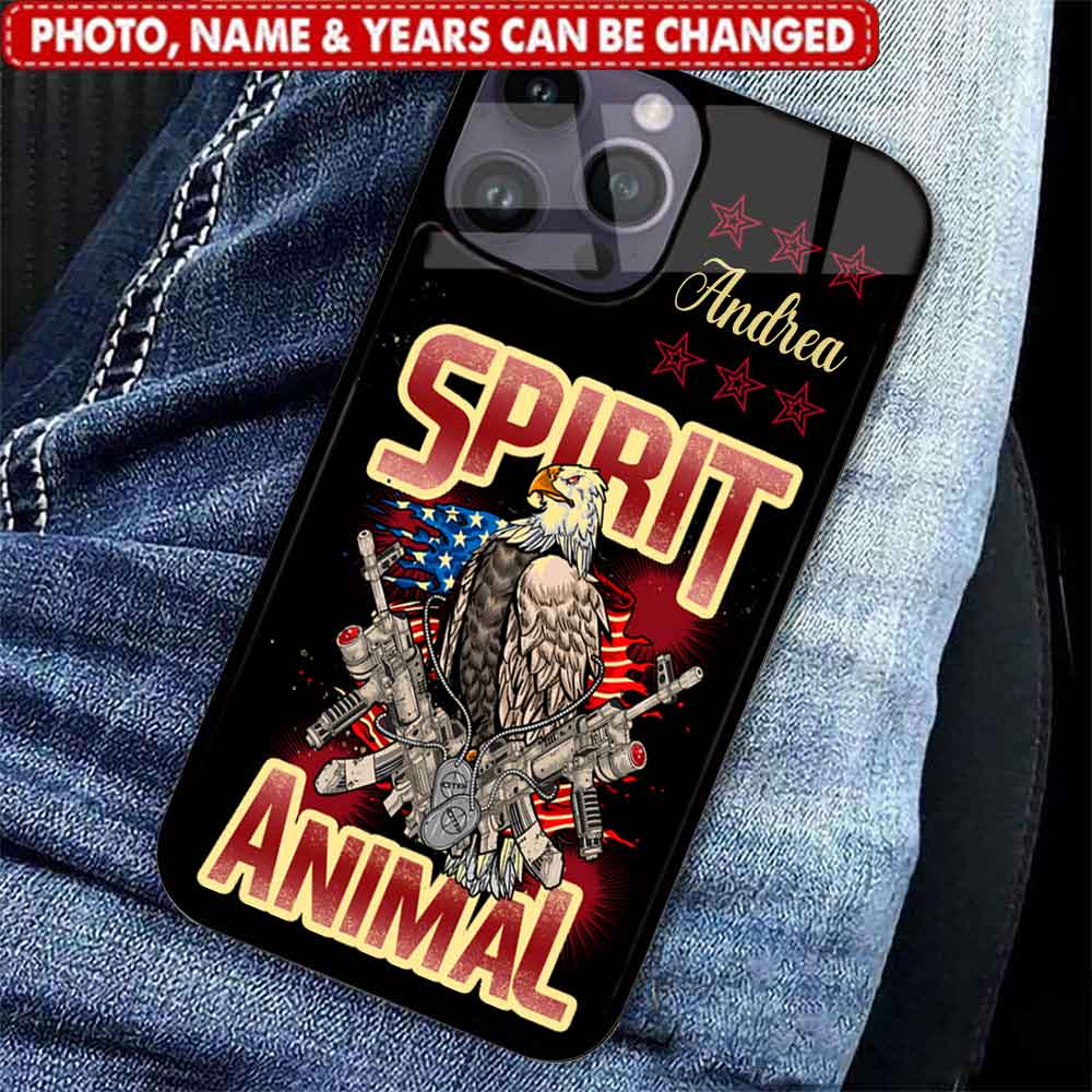 This is my spirit animal- eagle with guns -Custom Name - Gift for you, friend, father day, brother 22062301