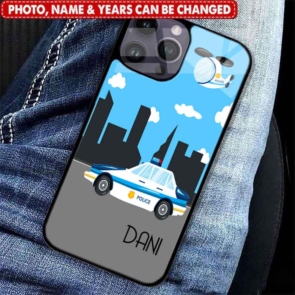 Personalized Phone Case with Police Blue Big City Police Police