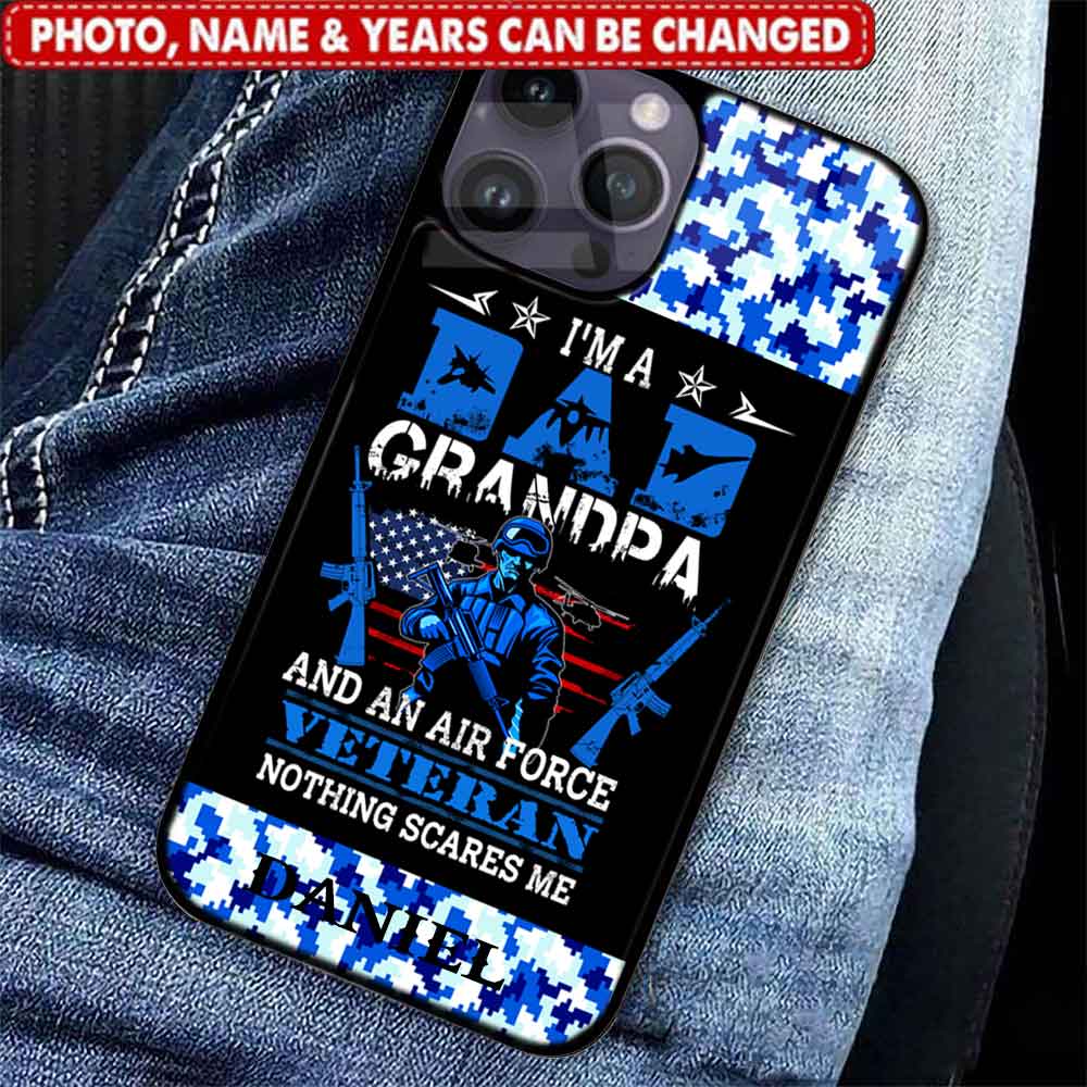 I'm A Dad Grandpa-Veteran - Custom Name - Gift for grandpa, grandfather - Custom phone case