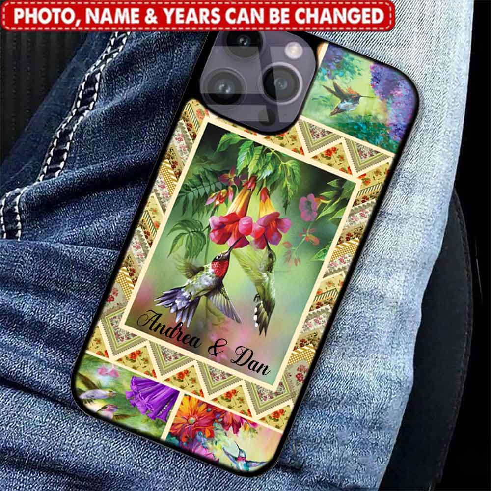 Hummingbird Lover- Custom Name - Gift for husband, wife, family - Custom phone case