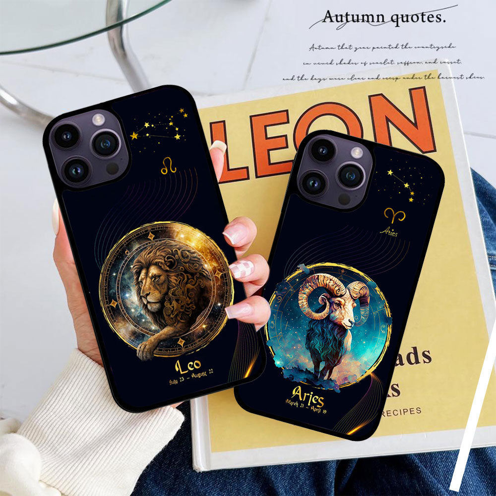 12 Astrology Zodiac Signs Art Lucky - Custom Your Name on Phone case-230704