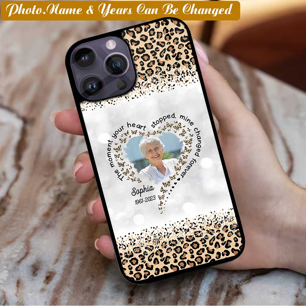 Memorial Upload Photo, The Moment Your Heart Stopped Mine Phone Case phonecasecustom.com