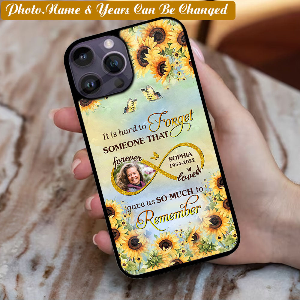 Upload Photo Family Loss Hard To Forget Someone Custom Name Phone Case - Memorial Gift phonecasecustom.com