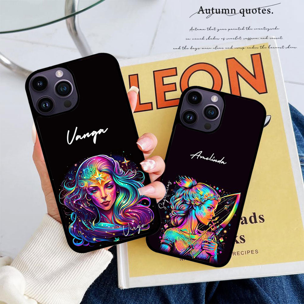 12 Astrology Zodiac Signs Lucky by Galaxy - Custom Your Name Phone case-230704