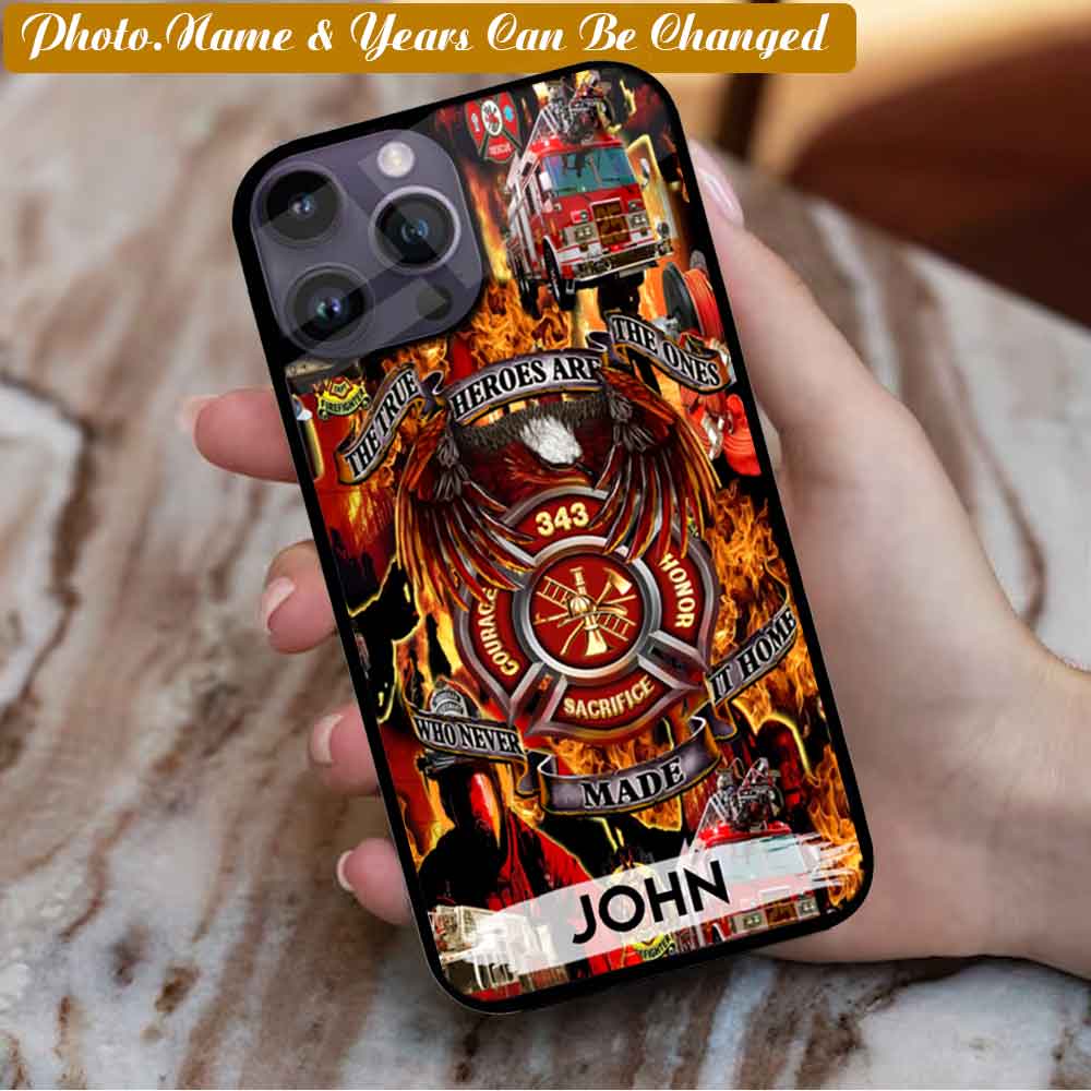 Firefighter Heroes - Father's Day - Gift for Dad, Grandfather, Uncle Custom phone case.