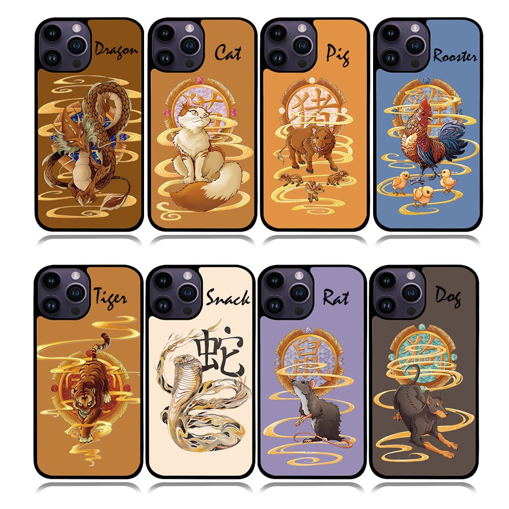 12 Astrology Zodiac Signs Lucky by Oriental Culture - Custom Your Name Phone case